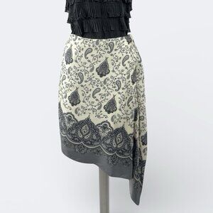 Banana Republic Silk Skirt Asymmetrical Paisley Print VTG Y2K - Size 2 Waist 27"